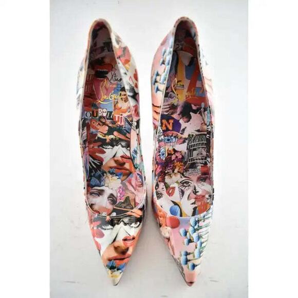 Christian Louboutin So Kate 120 Patent OH Xtian Black Red Blue Heel Pump 40.5 - Picture 7 of 9